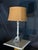 Hollywood Regency 2000s Neoclassical Silver Fluted Column Table Lamp For Sale - Image 3 of 5