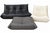 Michel Ducaroy Togo, Three-Piece Leather Set Ligne Roset, France. Set includes 3 seater sofa, chair and ottoman. All...