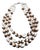MCM Jewelry Marked West Germany Interlocking Two-Piece Molded Beaded 3 Strand Necklace Necklace For Sale