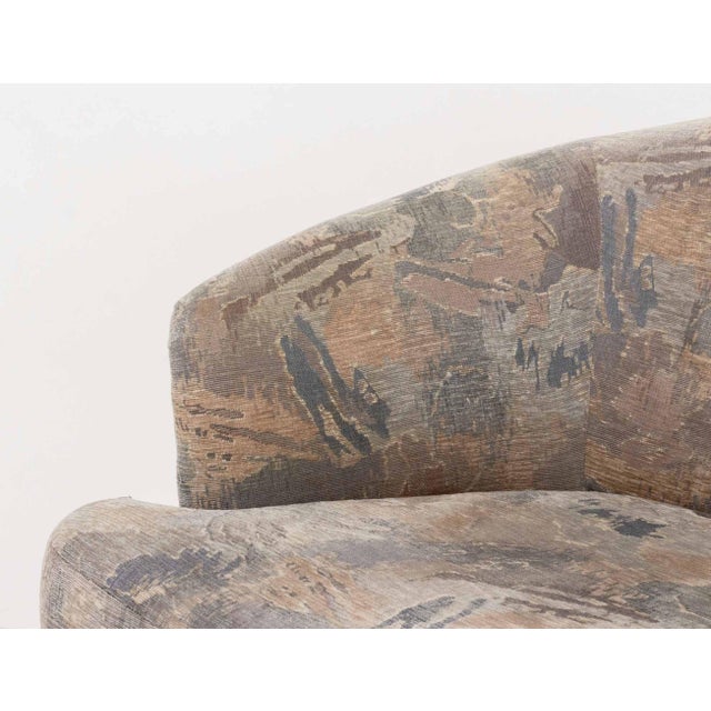 Pair of Milo Baughman Style Barrel Swivel Arm Chairs For Sale - Image 11 of 11