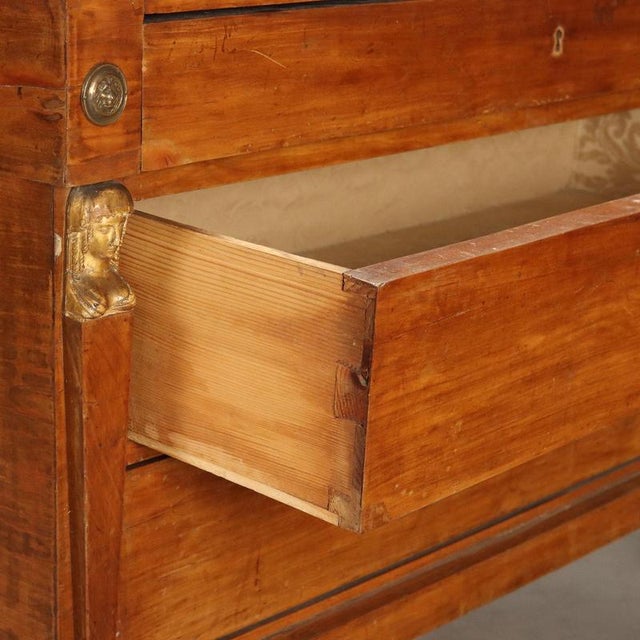Antique Empire Walnut Chest of Drawers, 1800s For Sale - Image 3 of 12