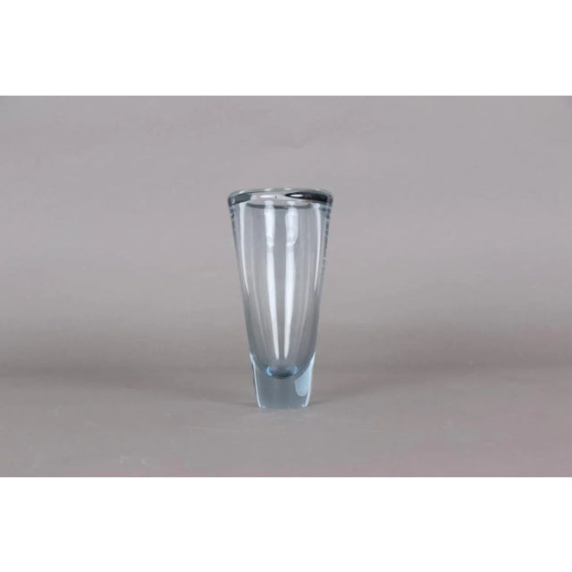 Holmegaard Vintage Blue Glass Vase by Per Lütken for Holmegaard For Sale - Image 4 of 4