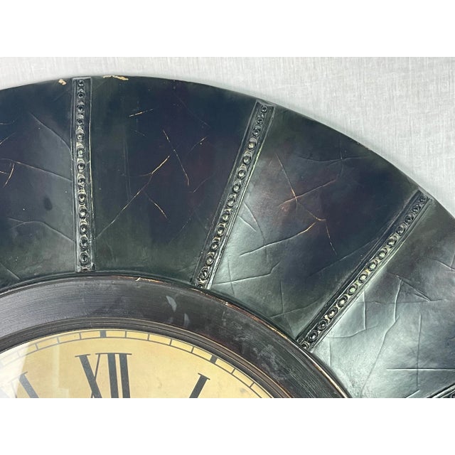 Large Steampunk Leather Wood London Clock For Sale In Washington DC - Image 6 of 10