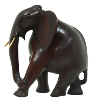 Large Tropical Wooden Elephant, 1970s