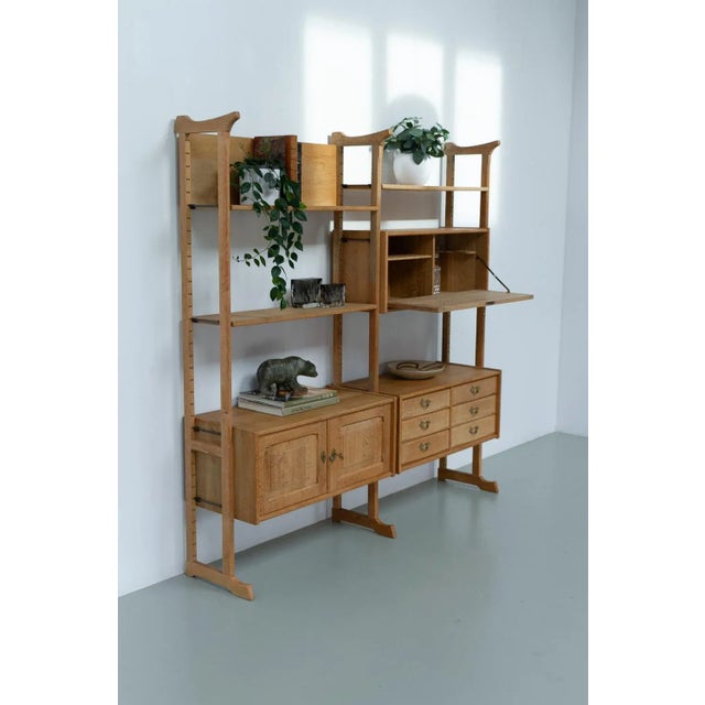 Danish Freestanding Oak Bookcase by Henning Kjærnulf for Nyrup Møbler, 1960s For Sale - Image 18 of 18