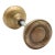Pair of Vintage 2.187 In. Concentric Brass Passage Door Knobs For Sale