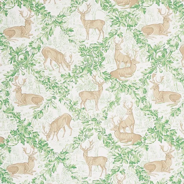 Schumacher Woburn Meadow Wallpaper in Forest - 9 Yards For Sale
