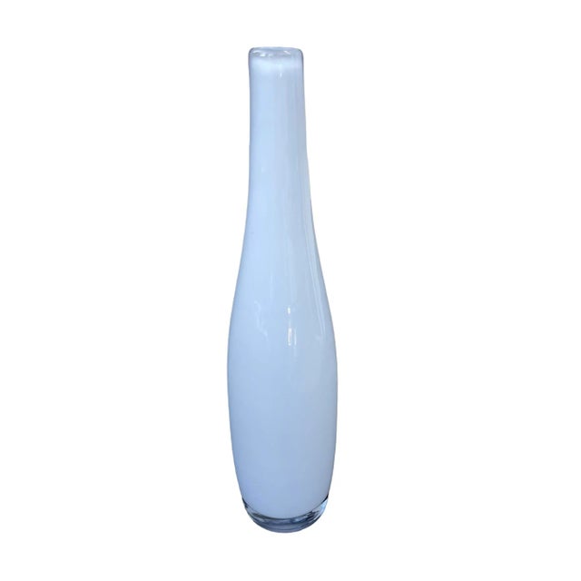 1980s 1980s Vintage Johanfors Milk Glass Vase, Sweden For Sale - Image 5 of 5