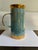 Mid 20th Century Mid Century Modern Italian Turquoise and Gold Pitcher/Vase For Sale In Los Angeles - Image 6 of 6