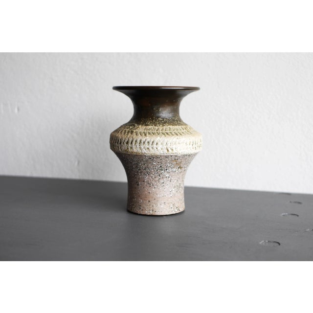 Mid-Century Scandinavian Modern Brutalist Art Pottery Vase by Thomas Hellström for Nittsjö, Sweden For Sale - Image 5 of 11