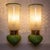 Pair of 1930s murano clear white and green glass on brass wall lights1930/40s wall lights made in murano, design...