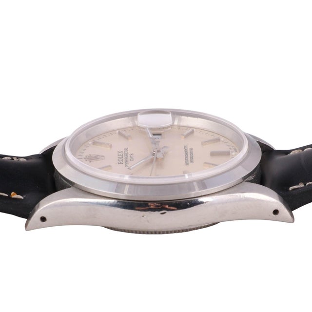 Rolex 1990s Rolex Oyster Date 15200 Automatic Watch Stainless Steel Silver Dial Strap For Sale - Image 4 of 8