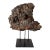 Late 20th Century Small Crystal Rock Specimen With Custom Iron Stand For Sale