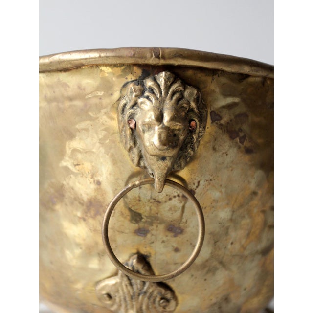 Antique Hammered Brass Firewood Bucket Chairish