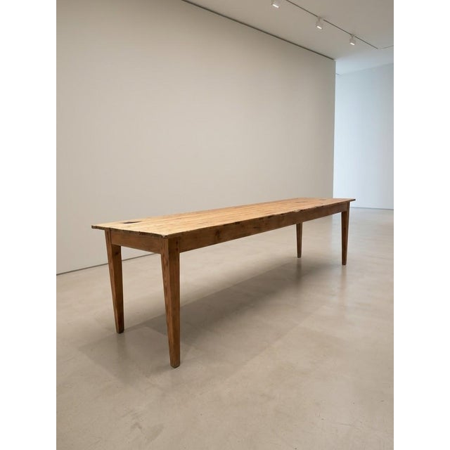 Farmhouse French Fir Dining Table, 1890 For Sale - Image 3 of 5