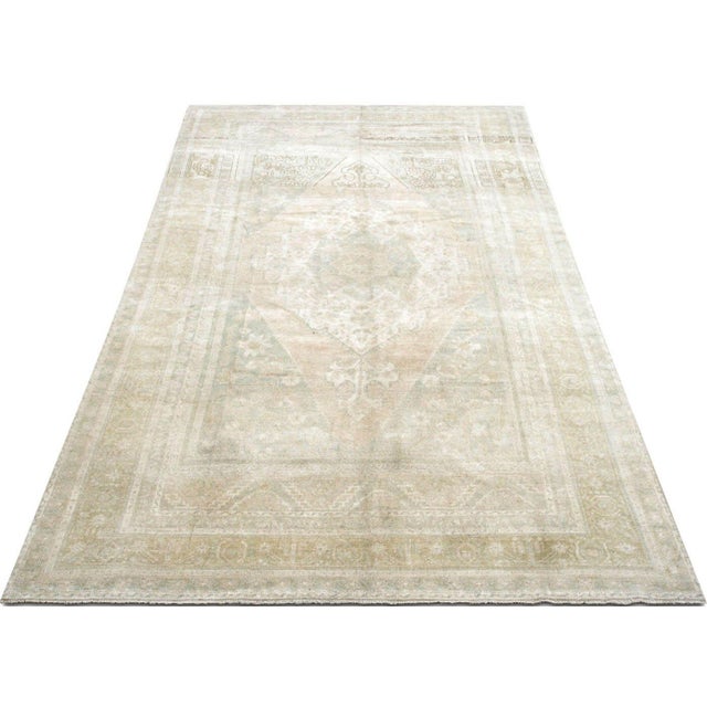 1960s Turkish Oushak Rug For Sale In Los Angeles - Image 6 of 6