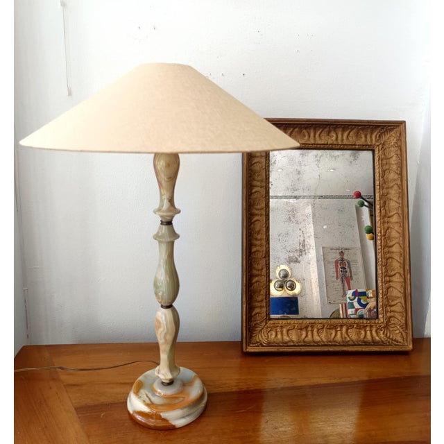 Vintage Table Lamp in Onyx, 1970 For Sale - Image 15 of 18