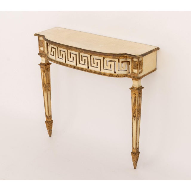 Mid 20th Century Italian Neoclassical Style Painted Console Table For Sale - Image 5 of 9