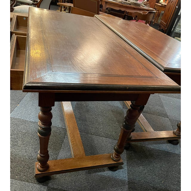 Oak Desk with Drawers For Sale - Image 14 of 16