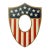 Antique Painted Patriotic Picture Frame/Flag Holder Shield For Sale