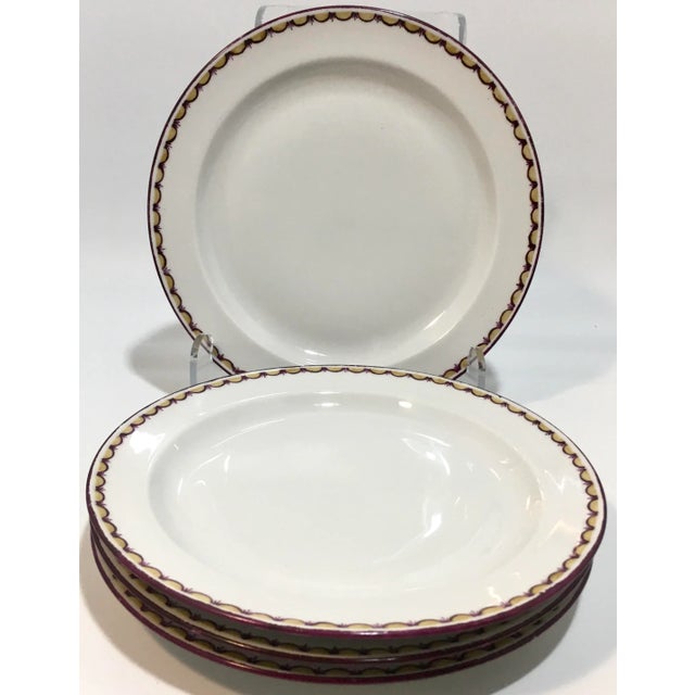 German 1930s Hand Painted Plates - Set of 4 For Sale - Image 9 of 9