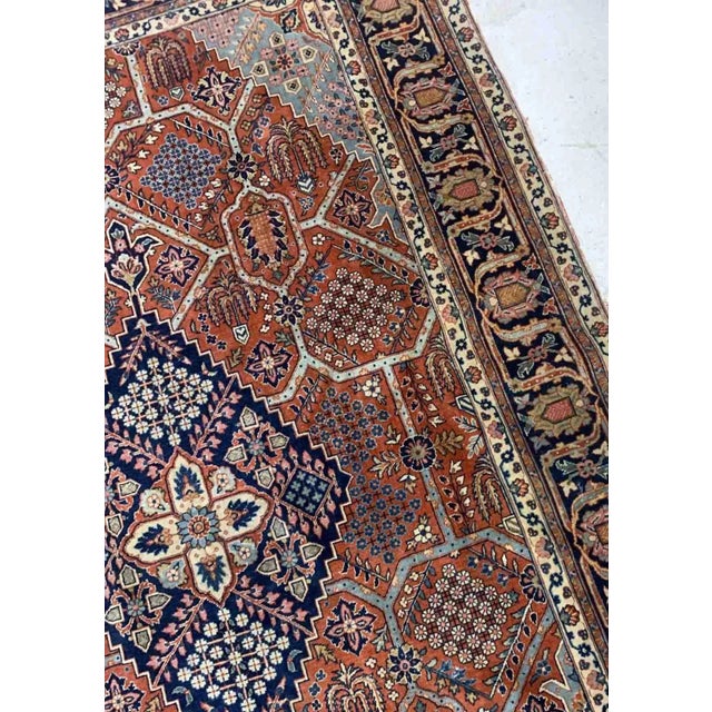1920s Handmade Antique Persian Jozan Rug 4.6' X 6.11' For Sale In New York - Image 6 of 9