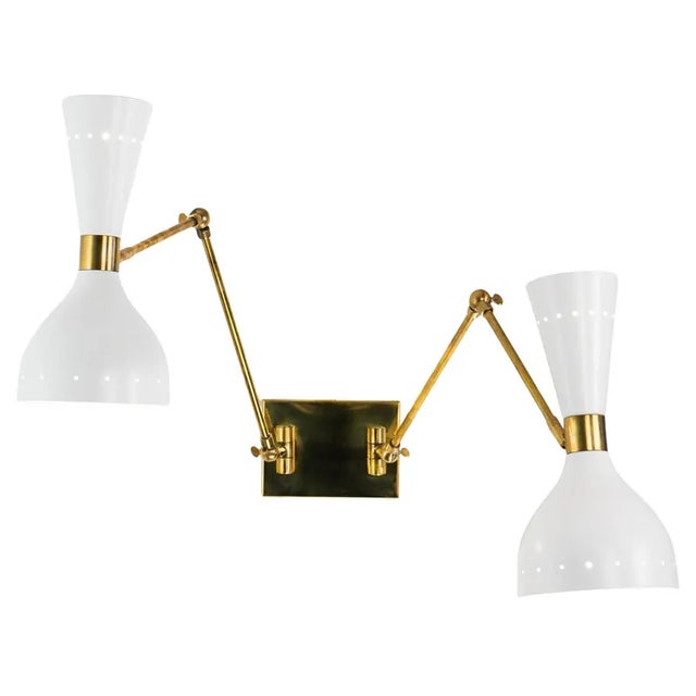 Two Arms Adjustable Articulated Sconce by Silvio Piattelli For Sale - Image 13 of 13