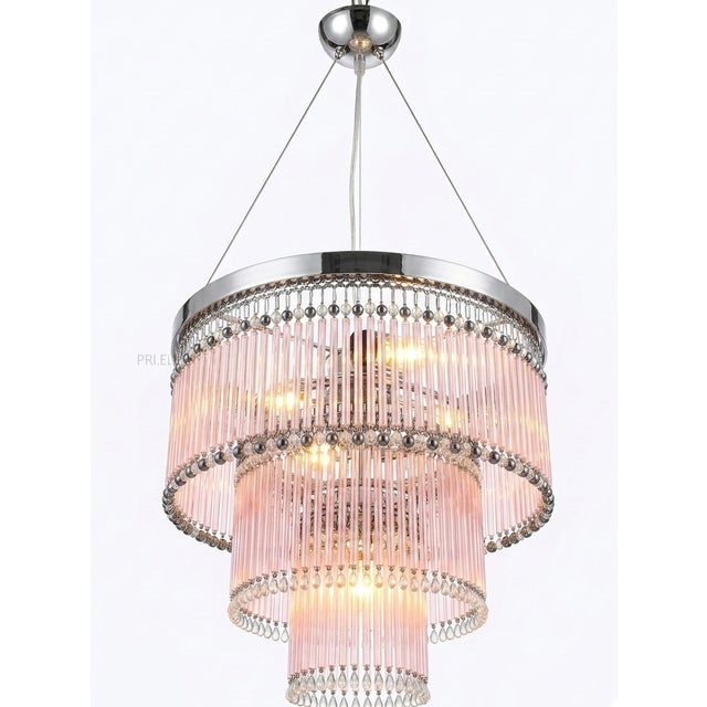 Handcrafted Murano Glass Straws and Glass Beads Chandelier, Venice, Italy, 1962 For Sale - Image 9 of 10