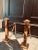 American Antique Copper and Brass Classic Shallow Depth Andirons For Sale - Image 3 of 9