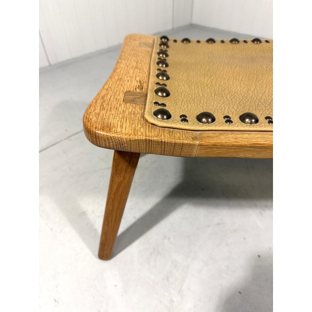 1960s Small Vintage Blond Oak Stool, 1960s For Sale - Image 5 of 16