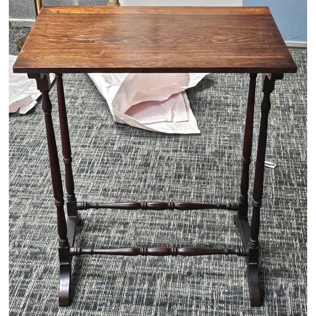 Early 20th Cenrury Edwardian Walnut Side Table For Sale - Image 12 of 13