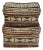 Vintage Nesting Woven Reed Lidded Basket Boxes For Sale