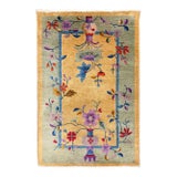 Antique Chinese Art Deco Hand-Knotted Rug 2'6" X 3'9" For Sale