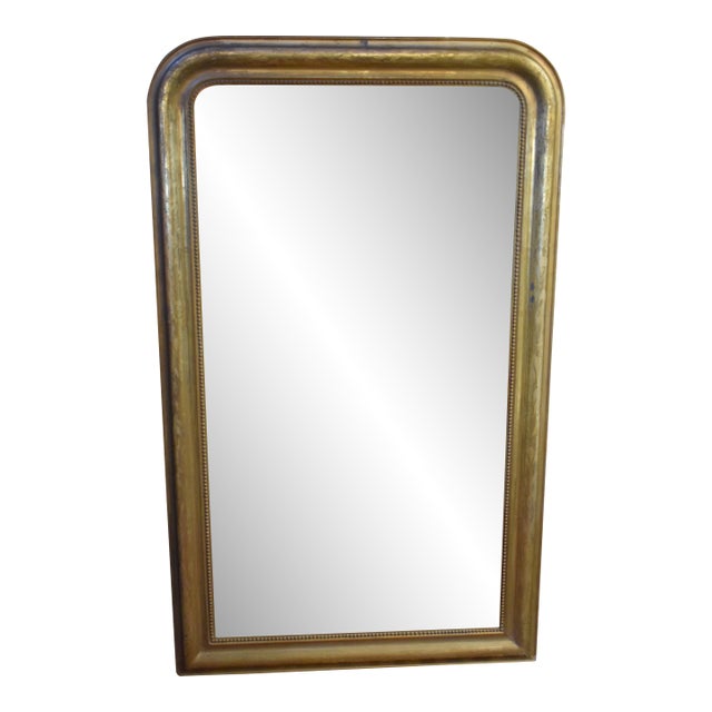 19th-Century French Gold Leaf Louis Philippe Mirror For Sale