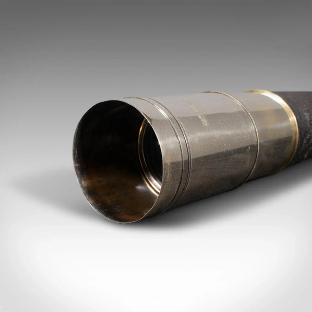 1920s Antique English 3 Draw Ross Telescope For Sale - Image 6 of 12