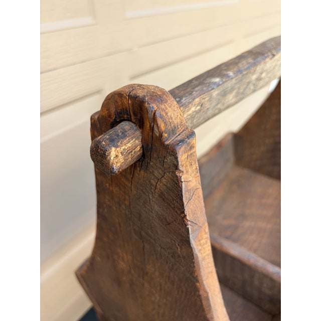 Brown 19th Century Hand Hewn Pine Garden Trug With Original Patina For Sale - Image 8 of 16