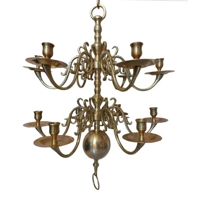 Baroque 17th Century Chandelier with 12 Arms Rembrandt Van Rijn, 1650s For Sale - Image 3 of 9