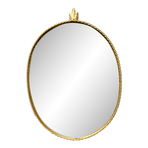 Pair of Italian Gilt Iron Rope Mirrors