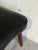 Mid-Century Modern Black Leather Teak Ottoman Danish Mid-Century Modern 1960s For Sale - Image 3 of 8