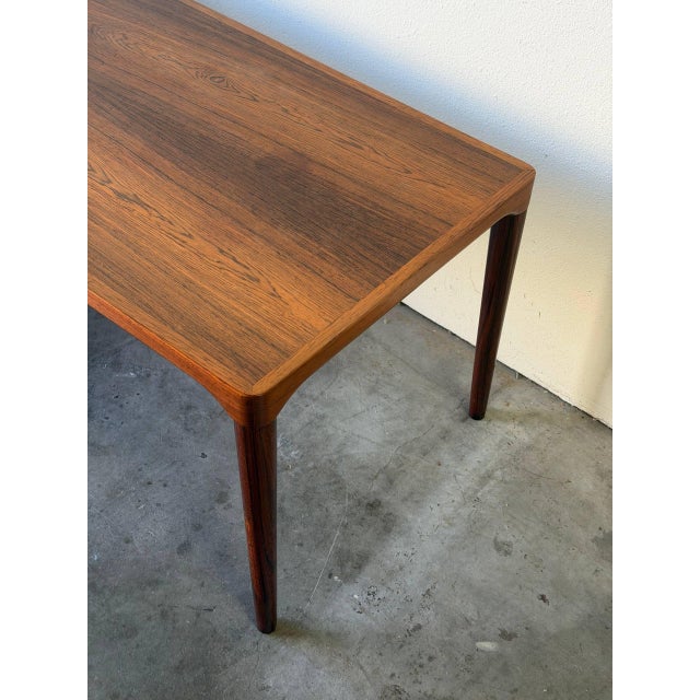 Large Vintage Danish Rosewood Coffee Table – Mid Century Modern Scandinavian Rectangular Cocktail Table For Sale - Image 4 of 10