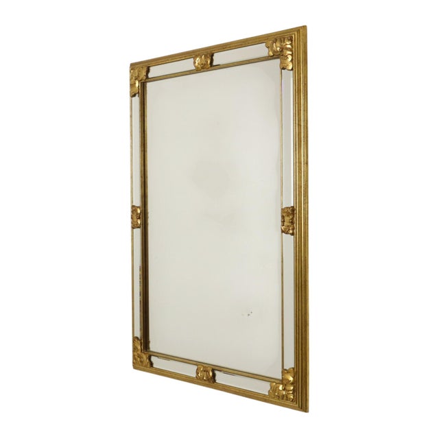 Gold Large Vintage Hollywood Regency Mirror from Deknudt, 1970s For Sale - Image 8 of 18