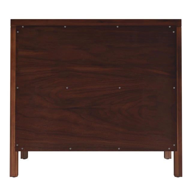 Wood Nora 34 in. W Wood 3 Drawer Chest, Walnut For Sale - Image 7 of 9