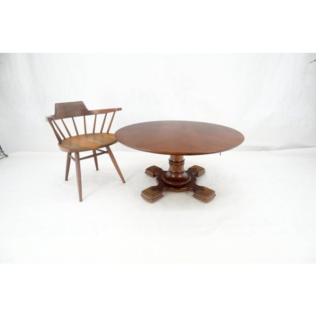 Hi-Low Convertible Adjustable Round 40" Diameter Coffee to Game Table Cross Base For Sale - Image 11 of 12