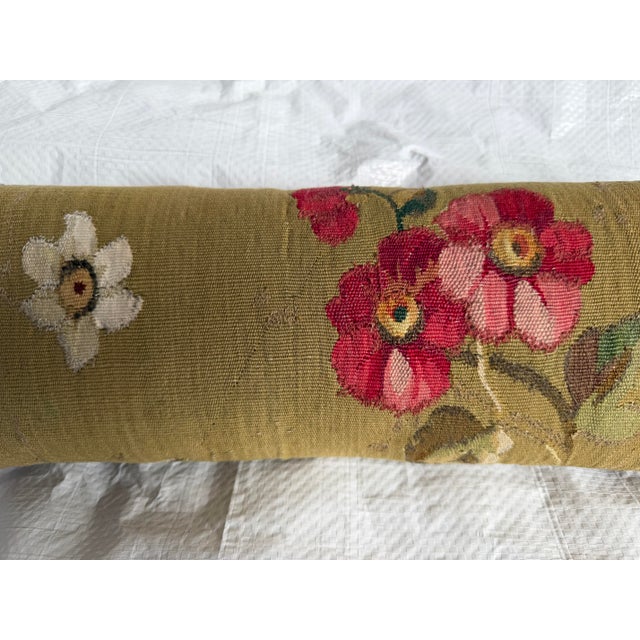19th Century 19th Century French Aubusson Tapestry Pillow For Sale - Image 5 of 7