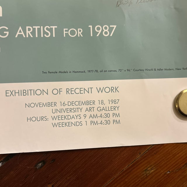 1980s Philip Pearlstein Signed Exhibition Poster For Sale In Philadelphia - Image 6 of 12