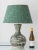 This mid-century Spanish Revival ceramic table lamp was crafted from a vintage Punter vase in a classic baluster form,...