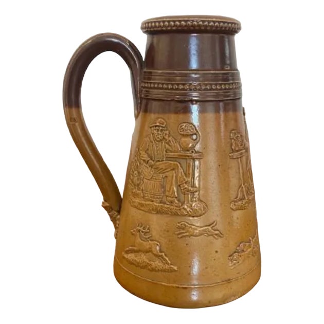 Antique Victorian Doulton Lambeth Jug, 1880 For Sale