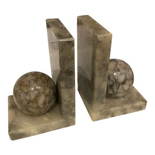 Vintage 1960s Marble Bookends - a Pair For Sale