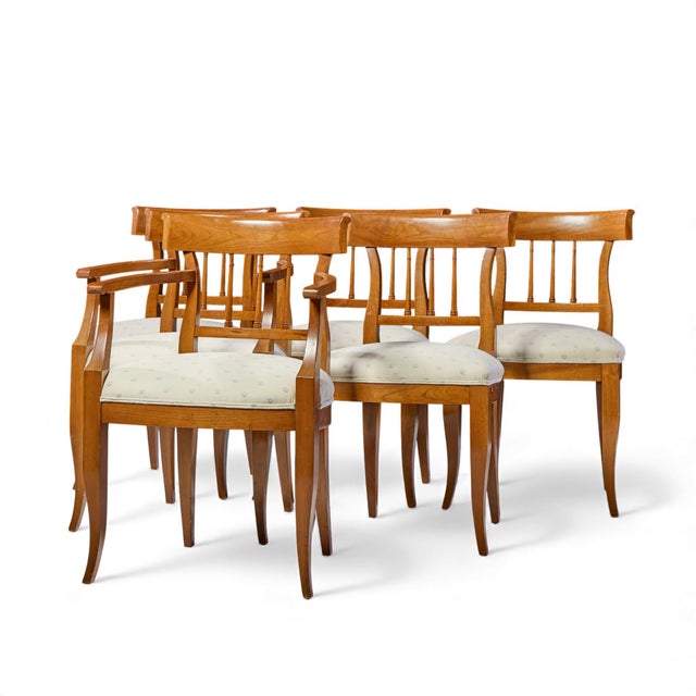 Traditional Kindel Furniture French Regency Solid Cherry Wood Dining Chairs - Set of 6 For Sale - Image 3 of 11