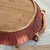 Handwoven Oval Tray With Wooden Handles For Sale - Image 4 of 4